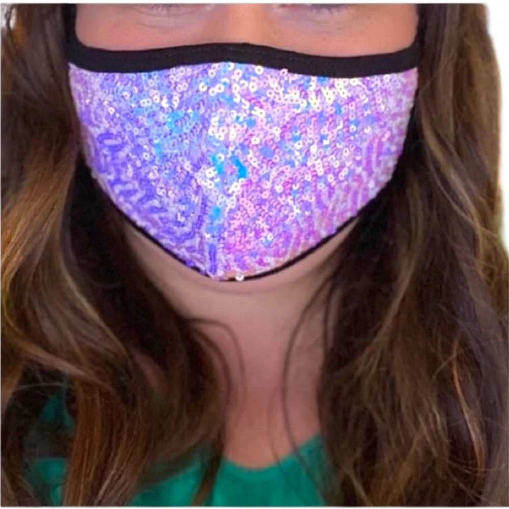 Mixed 4 Pack Sequin Face Masks